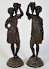 2 Metal Moorish Figural Candle Holders