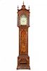 English grandfather clock with lacquered wood case, second  Reloj de caja alta inglés en madera lacada con "chinoiserie