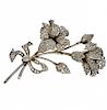 Diamonds floral brooch, late 19th Century -  early 20th Cen Broche floral de diamantes, de finales del siglo XIX- princ