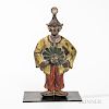 Painted Cast Iron Mechanical Chinaman Shooting Gallery Target