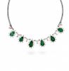 Emeralds and diamonds choker, circa 1950 Gargantilla de esmeraldas y diamantes, hacia 1950