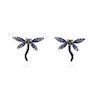 Sapphires and diamonds dragonfly-shaped earrings  Pendientes de zafiros y diamantes en forma de libélula