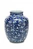 Big Chinese porcelain vase with cranes decoration, 20th Cen Gran jarrón chino en porcelana con decoración de grullas, d