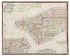 ENSIGN & THAYER. Map of the City of New York, with the adjacent cities of Brooklyn & Jersey City. New York, 1848.