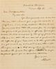 LINCOLN, Abraham (1809-1865). Autograph letter signed ("A. Lincoln"), as President, to Montgomery Blair. Washington, D. C., Sept