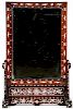 19th c. Chinese Inlaid Mother of pearl and Rosewood Table Mirror Stand