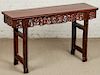 Chinese Rosewood Table with Carved Grape Pattern