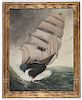 Dwight Clay Holmes (1900-1986) Painting of a Clipper Ship at Sea