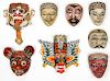 Group of 8 Indonesian Masks