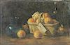 19th C. Oil on Canvas. Still Life with Oranges.