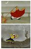 Three (3) Original Popeye Animation Cells.