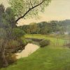 LATHROP, William. Oil on Canvas. Landscape with