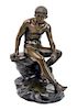 * A Grand Tour Bronze Figure of Mercury Width 21 1/2 inches.