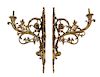 A Pair of Neoclassical Gilt Bronze Eight-Light Sconces Height 32 inches.