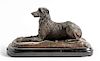 An American Bronze Model of a Scottish Deerhound Width overall 8 3/4 inches.