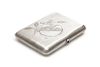 * A Soviet-Era Lithuanian Silver Cigarette Case, Maker's Mark Obscured, Vilnius, Mid-20th Century, the lid engraved to show a fa