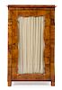 * A Continental Burlwood Armoire Height 63 3/8 x width 39 3/4 x depth 19 1/4 inches.