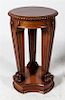 A William IV Style Mahogany Pedestal Table Height 30 1/4 x diameter of top 17 1/2 inches.
