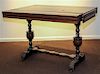 A Jacobean Revival Library Table Height 31 1/2 x width 48 x depth 20 inches.