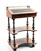 A Victorian Rosewood Writing Desk Height 34 1/2 x width 22 x depth 16 1/4 inches.