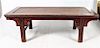 A Chinese Export Low Table Height 20 1/2 x width 63 x depth 27 1/4 inches.
