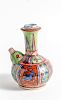 * A Chinese Export Red, Green and Underglaze Blue Porcelain Kendi Height 5 inches.