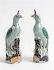 * A Pair of Chinese Export Famille Verte Porcelain Figures of Cockerels Height of each 8 inches.