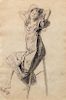 Jules Cheret, (French, 1836-1932), Figure Study