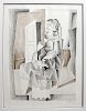 * Franco Prosperi, (Italian, b. 1939), Cubist Seated Woman, 1973
