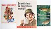 * A Group of Eight American WWII Posters Largest 39 7/8 x 28 1/4 inches.