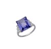Designer Platinum Diamond & Sapphire Ring Size 6
