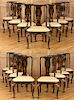 SET 15 QUEEN ANNE CHINOISERIE DINING CHAIRS C1930