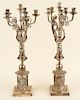 PAIR SILVERPLATE NEOCLASSICAL STYLE CANDELABRA