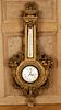 LATE 19TH C. FRENCH PLANCHON GILT WOOD WALL CLOCK