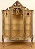 FRENCH ROCOCO STYLE PAINTED GILT WOOD VITRINE