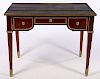 A BRONZE MOUNTED FRENCH LOUIS XVI LEATHER DESK