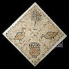 Roman Mosaic w/ Birds, Urn, Palm for Victory & Peace