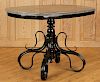 EBONIZED MARBLE TOP OCCASIONAL TABLE BY THONET