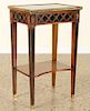 FRENCH DIRECTOIRE STYLE MAHOGANY MARBLE TOP STAND
