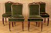 SET 4 FRENCH MAHOGANY LOUIS PHILIPPE SIDE CHAIRS