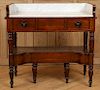 19TH CENTURY MAHOGANY WASH STAND MARBLE TOP
