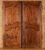 PAIR OF CARVED FRENCH WALNUT DOORS C. 1880