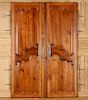 PAIR 19TH C. FRENCH WALNUT ARMOIRE DOORS