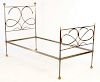 PAIR OF ITALIAN BRONZE AND IRON TWIN BEDS C.1940