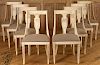 SET 8 PAINTED DINING CHAIRS CIRCA 1950