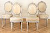 SET OF FOUR LOUIS XVI STYLE SIDE CHAIRS C. 1920