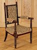 19TH C. MAHOGANY CHILDS CHAIR NEEDLEPOINT