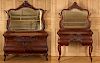 MAHOGANY DRESSING TABLE WITH MATCHING DRESSER