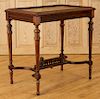 LATE 19TH C. AMERICAN WALNUT MARBLE TOP TABLE