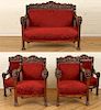 5PC. 19TH CENT. AMERICAN MAHOGANY PARLOR SUITE